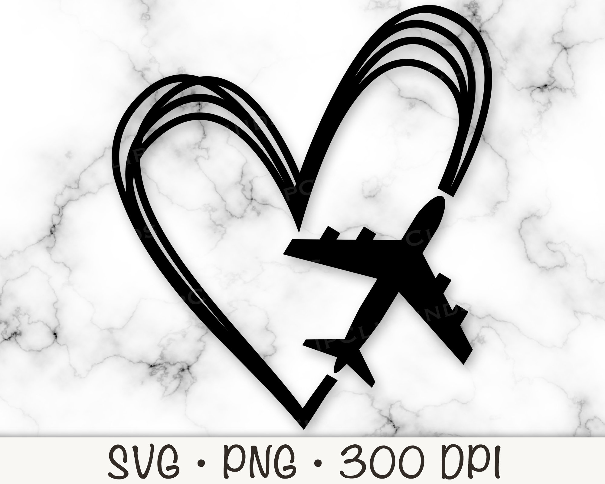 Airplane Heart, Heart Outline Airplane, Love Travel, Love Flying, Airplane  Heart Monogram, Vacation Trip, SVG, PNG, Instant Digital Download 