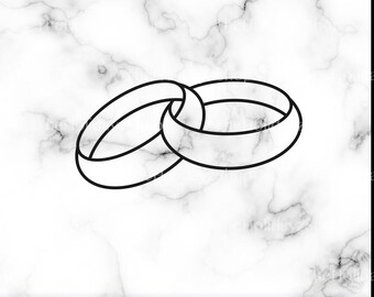Anello nuziale intrecciato SVG, PNG, clipart fede nuziale, fidanzamento, matrimonio, contorno anello, download digitale