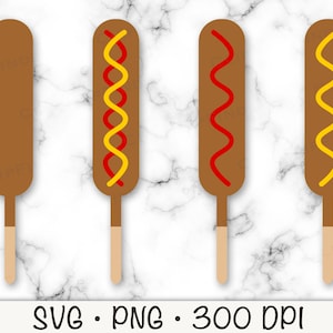 Corndogs SVG, Corndogs Clip Art, Corndog PNG, Instant Digital Download