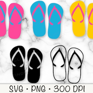 Flip Flop SVG, Sandals Outline, Flip Flip Clipart, Flip Flop Vector Cut file, Summer PNG Transparent Background, Instant Digital Download