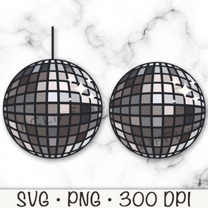 Bola de discoteca SVG, bola de discoteca PNG, clipart de bola de discoteca, anos 70, retrô, queda de bola de ano novo, download digital