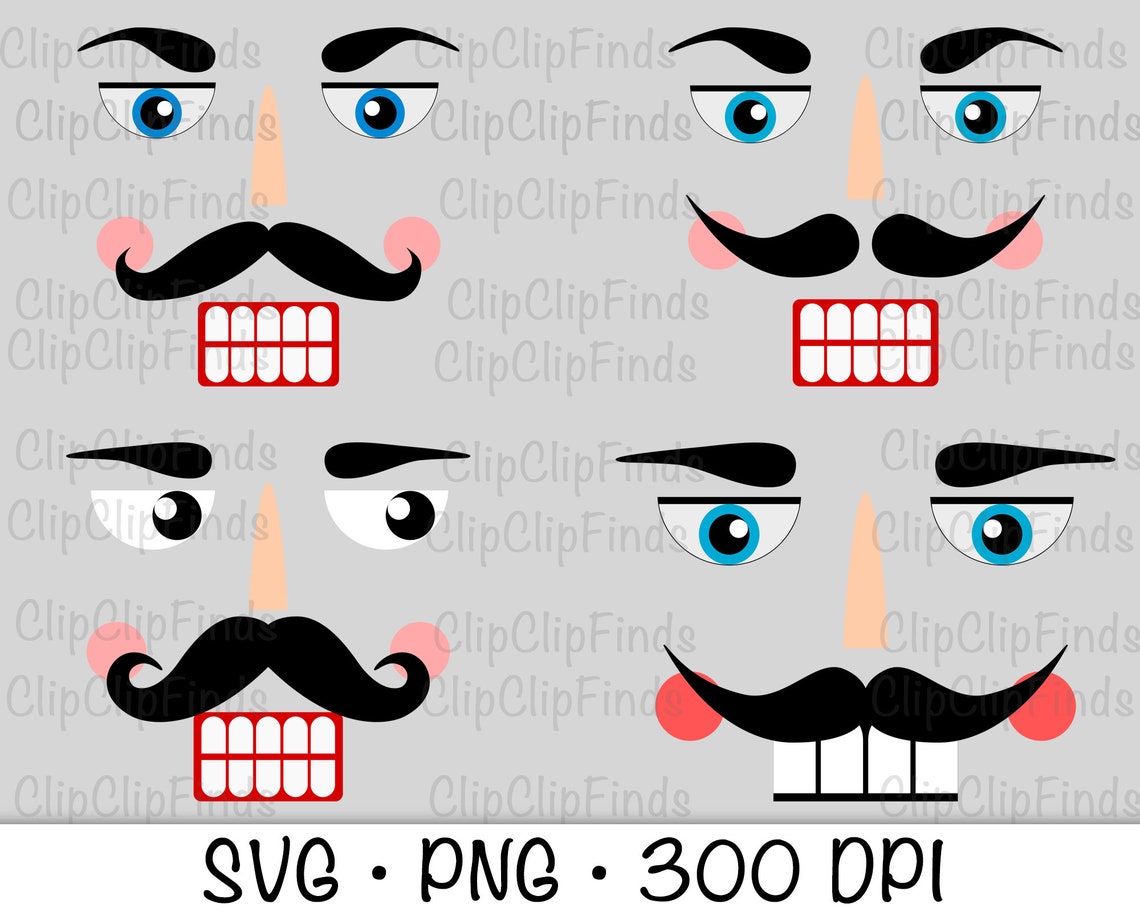 Nutcracker Faces Nutcracker Face Nutcracker SVG PNG - Etsy