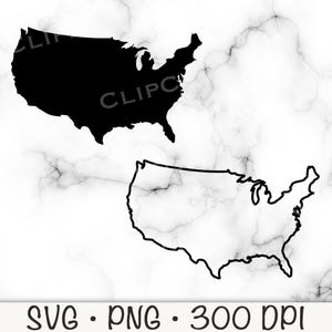 Kaart van de VS SVG, omtrek van de kaart van de VS, Verenigde Staten van Amerika, kaart silhouet, 4 juli, vector, T-shirt ontwerpbestand, geografie, digitale download