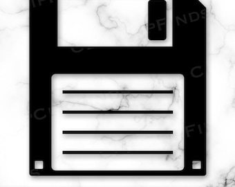 Floppy Disk Clipart, PNG, SVG, Vector, Layered, Retro, Digital Download