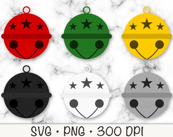 Jingle Bells SVG, Sleight Jingle Bells, Bells SVG, Round Hook, Christmas, PNG, Sublimation, Clip Art, Instant Digital Download