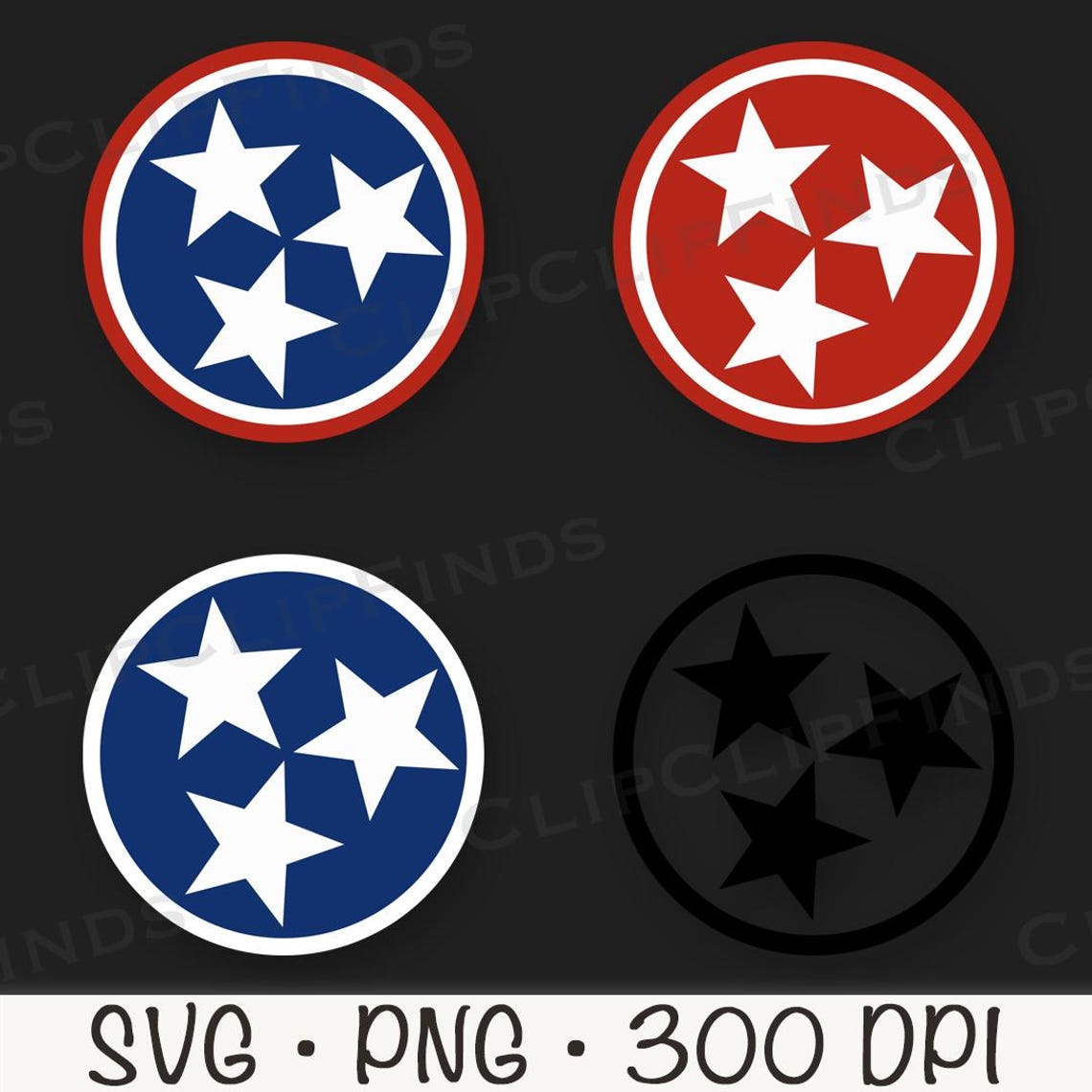 Tennessee Tristar SVG, Tennessee Tristar PNG, Tennessee Clipart, State ...