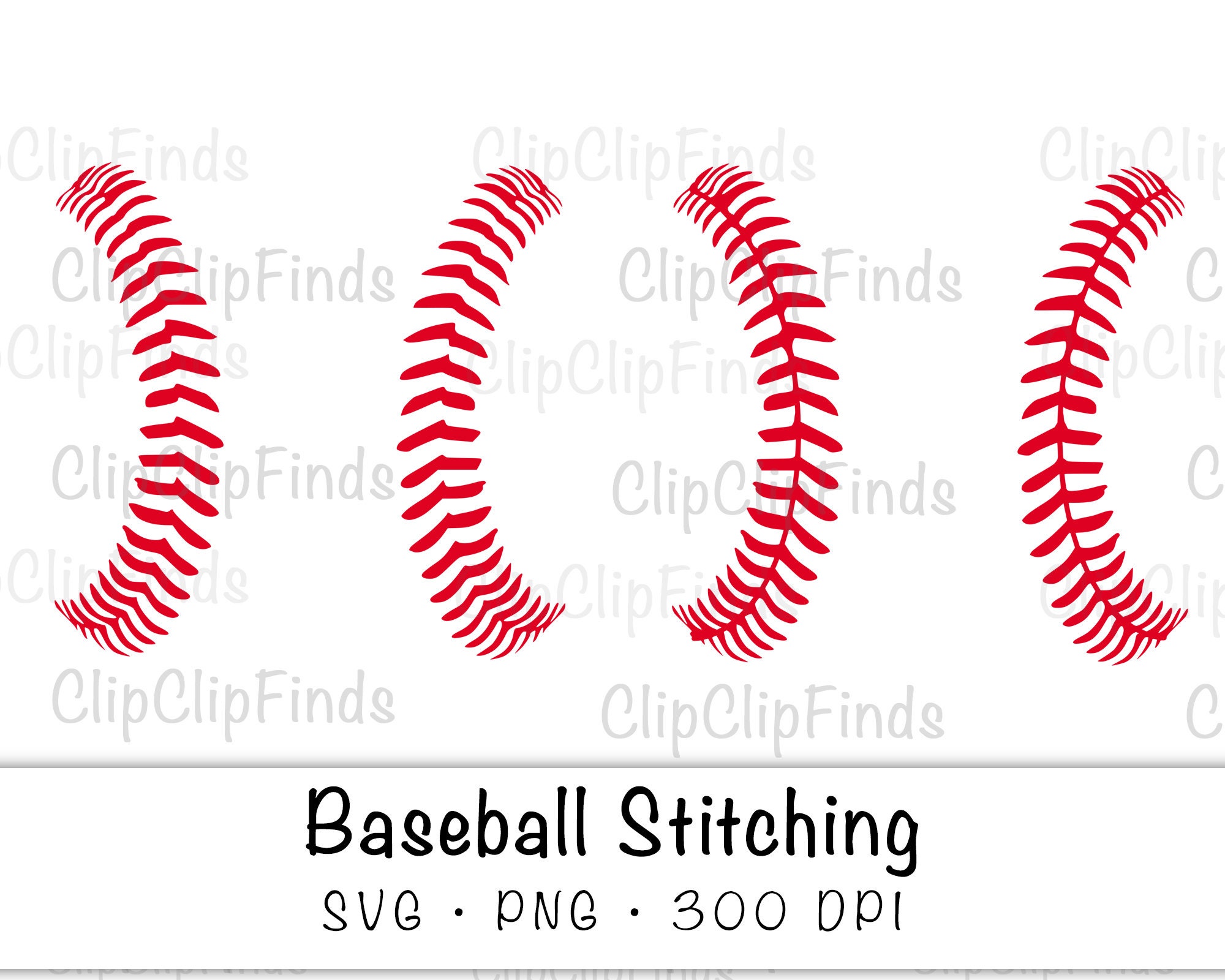 Baseball Stitching SVG and PNG Transparent Background Clip Art - Etsy