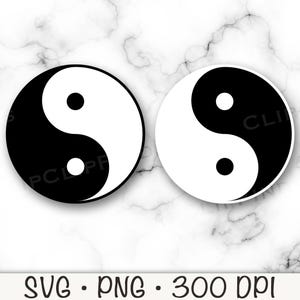 Ying Yang, SVG, PNG, Clipart, Instant Digitale Download