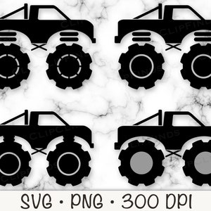 Monster Truck SVG, Monster Truck PNG, Vektor geschnitten Datei, transparenter Hintergrund, Monster Truck Sublimation Bundle Pack, digitaler Download