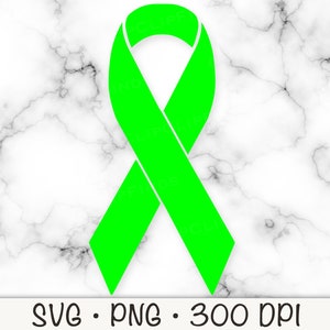 Ruban de sensibilisation coeliaque vert SVG Vector coupe fichier, PNG fond Transparent Clip Art téléchargement immédiat