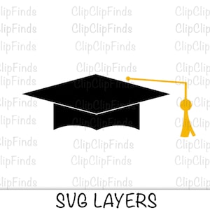 Graduation Cap SVG Vector Cut File, JPEG on White Background, and PNG ...