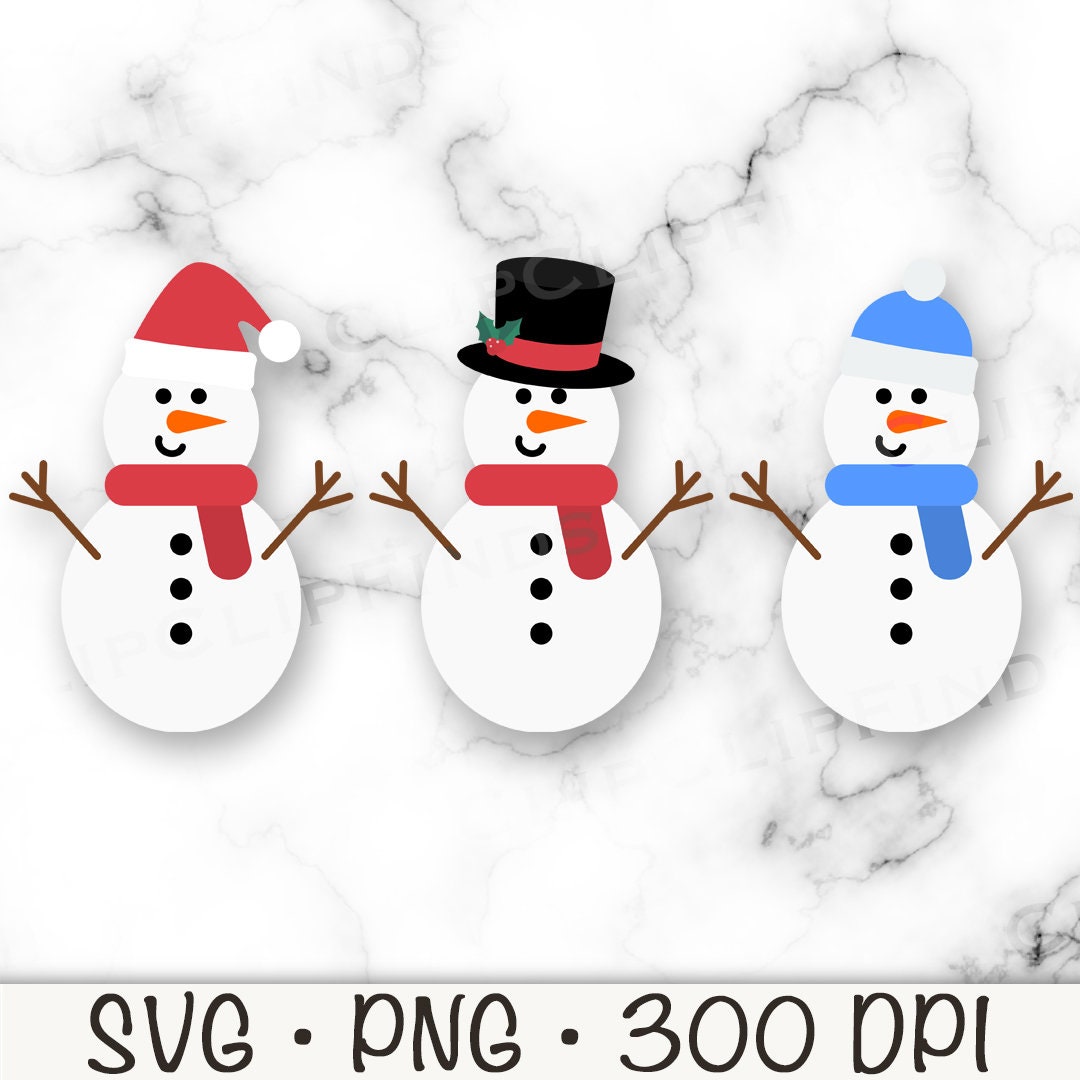 Snowman Snowman With Hat Snowman SVG Snowman PNG Snowman - Etsy