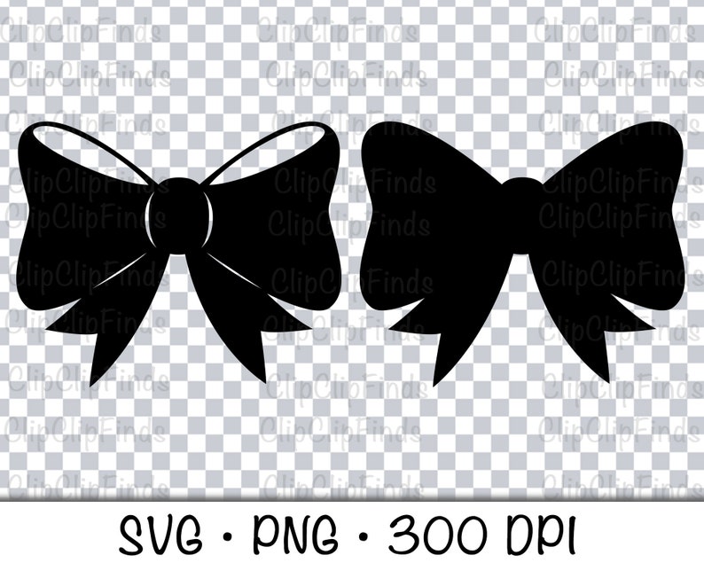 Bow Hair Bow Silhouette Cutting File SVG Vector and PNG Etsy