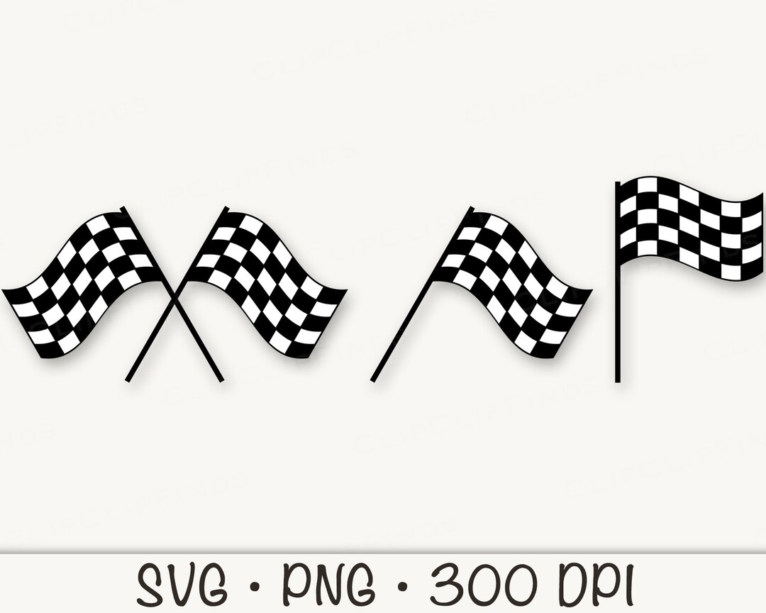 Race Car Flag Race Car Flag SVG Crossed Race Car Flag Race Etsy
