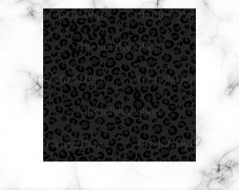 Black Leopard Print PNG, JPEG, Digital Paper Background, Sublimation, Digital Download File