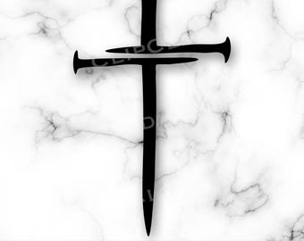 Nagel Kreuz SVG, Nagel Kreuz PNG, Nagel Kreuz Silhouette, Osterkreuz, Glaube, T-Shirt Design, Sublimation, digitaler Download