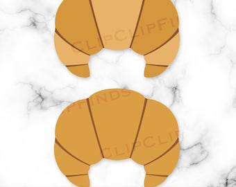 Croissant SVG, Croissant Clipart, Croissant PNG, Pastry, Bread, Digital Download