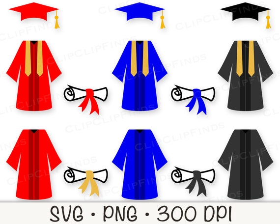 Free: Graduation Cap And Gown Clipart - Royal Blue Graduation Hat - nohat.cc