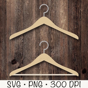 Hangers SVG, Hangers PNG, Hangers Clipart, Wooden Hangers, Clothes Hangers, Digital Download File