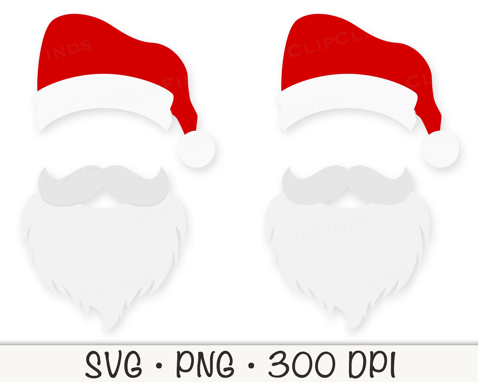 Santa Hat And Beard Template
