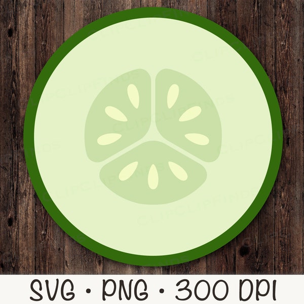 Cucumber Slice SVG, Cucumber PNG, Cucumber Clipart, Instant Digital Download