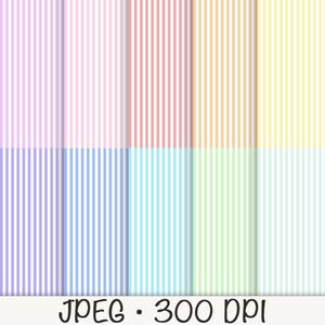Stripped Pastel Digital Wallpaper, Vertical Stripped Background, Seamless Stripped Digital Paper, Scrapbook, Journal, Digital Download