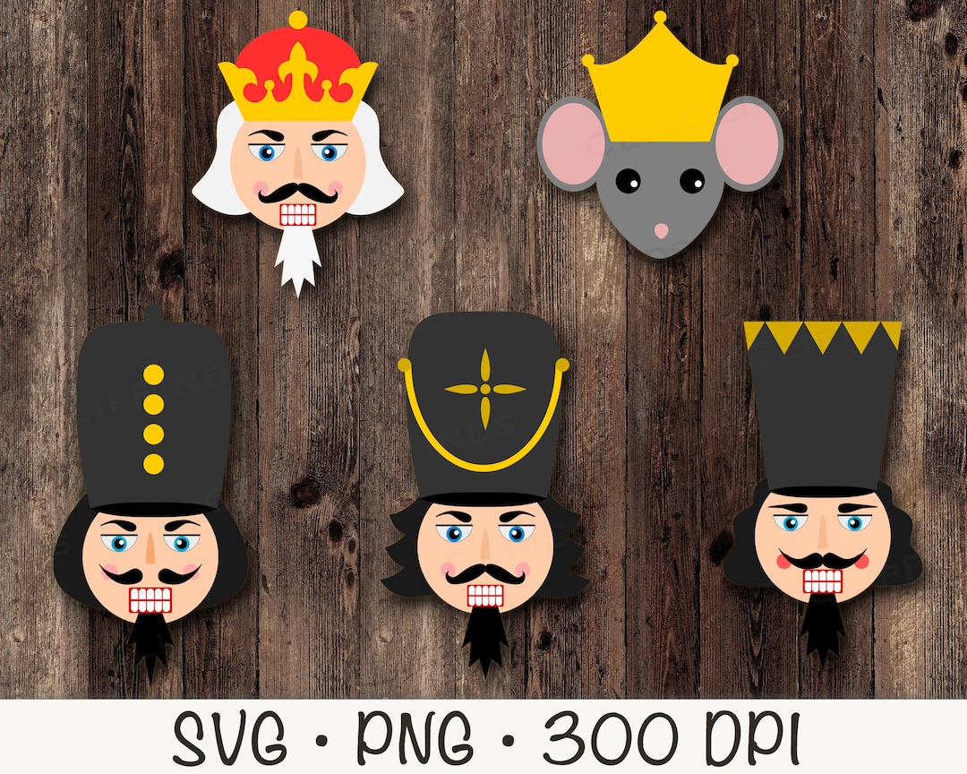 Nutcracker Faces SVG, PNG, Clipart, Instant Digital Download Etsy
