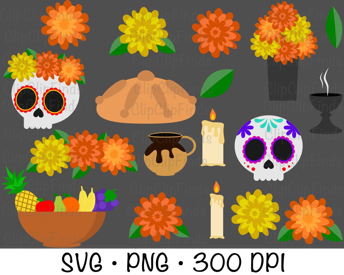 Dia De Los Muertos Day of the Dead Bundle Marigold Sugar - Etsy