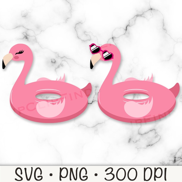Flamingo Floatie SVG, Flamingo Floatie PNG, Flamingo Float Clipart, Heart Sunglasses, Summer, Pool, Beach, Digital Download