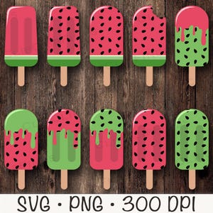 Wassermelonen Eis am Stil PNG, Wassermelonen Eis am Stiel Clipart, Eis am Stiel SVG, Wassermelonen Kerne, Sommer, Eis, digitale Download Datei