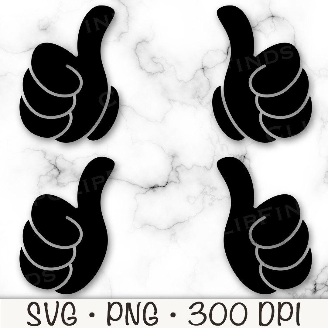 Thumbs up SVG, Thumbs up Silhouette, Vector Cut File, This Guy PNG