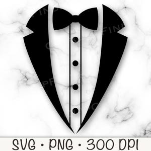 Smoking SVG, Sposo SVG, Cravatta PNG, Matrimonio, Addio al Celibato, Portafedi, File di design per maglietta, Sublimazione, Vettore, Papillon, Download digitale