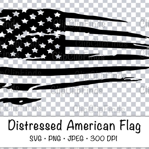 Distressed Black And White American Flag Svg Vector Cut File Etsy Singapore