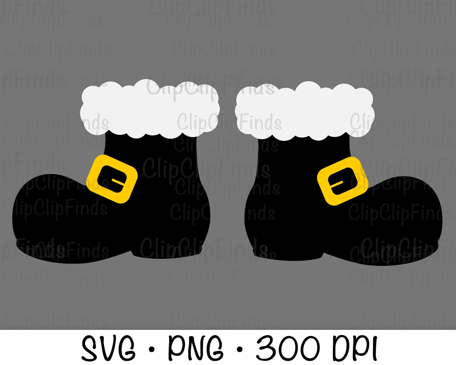 Santa Claus Boots SVG PNG Clipart Instant Digital Download - Etsy