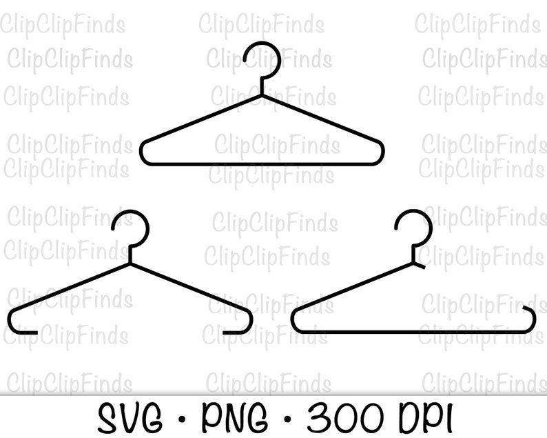 Hanger Wire Hanger Hanger Split Monogram SVG PNG Instant Etsy