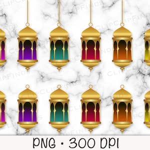 Ramadan hangende lantaarns, islamitische lantaarns, Marokkaanse lantaarns, PNG, Instant Digitale Download