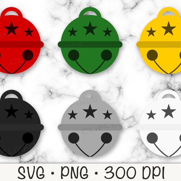 Jingle Bell Balls Bundle SVG Vector Cut File and PNG Transparent Background Clip Art Instant Download