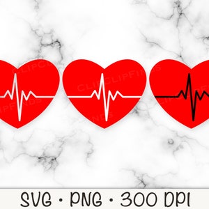 Batimento cardíaco SVG, arquivo vetorial, PNG de batimento cardíaco, fundo transparente, clipart de batimento cardíaco, sublimação, download digital instantâneo