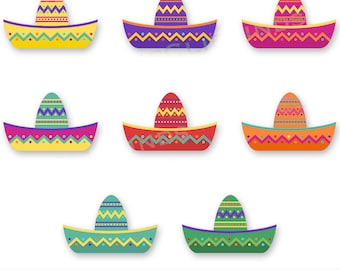 Mexican Sombrero SVG, Mexican Sombrero Clipart, Sombrero Bundle, Cinco De Mayo PNG, Fiesta, Digital Download