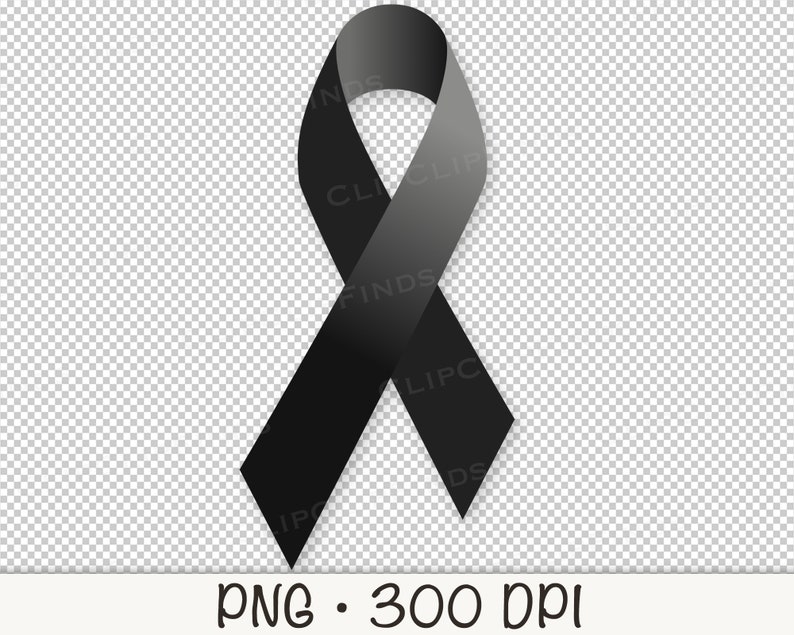 Black RIP Awareness Ribbon PNG Transparent Background Clip Art Instant ...
