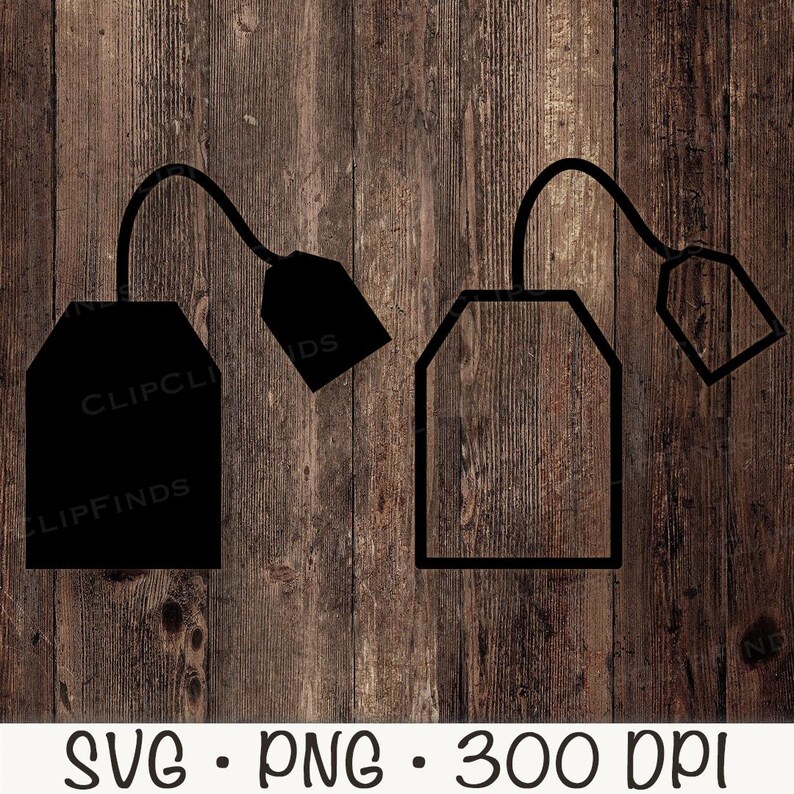 Tea String Vector Tea Bags SVG, Tea Bag PNG, Tea Bag Silhouette Shape, Tea Bag Outline ...