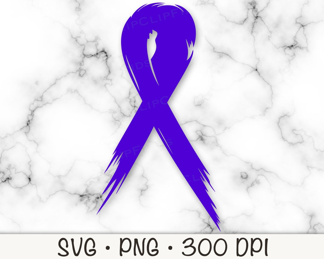 Purple Domestic Violence Awareness Distressed Ribbon SVG Vector File ...