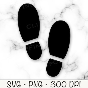Shoe Print SVG, Shoe Print PNG, Shoe Print Clipart, Shoe Print Silhouette, Foot Steps, Vector Cut File, Transparent Background,Download File