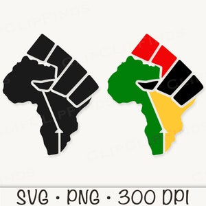 Juneteenth SVG, Juneteenth PNG, Clenched Raised Fist, Black History Power, Transparent Background, MLK, T-shirt Sublimation,Digital Download