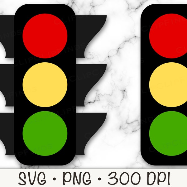 Traffic Light SVG, Traffic Light Clipart, Traffic Light PNG, Instant Digital Download