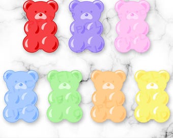 Imágenes prediseñadas de osito de goma, osito de goma PNG, osito de goma SVG, ositos de goma pastel, dulces, descarga digital