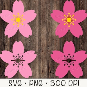 Faisceau de fleurs de cerisier | SVG PNG | Téléchargement numérique instantané