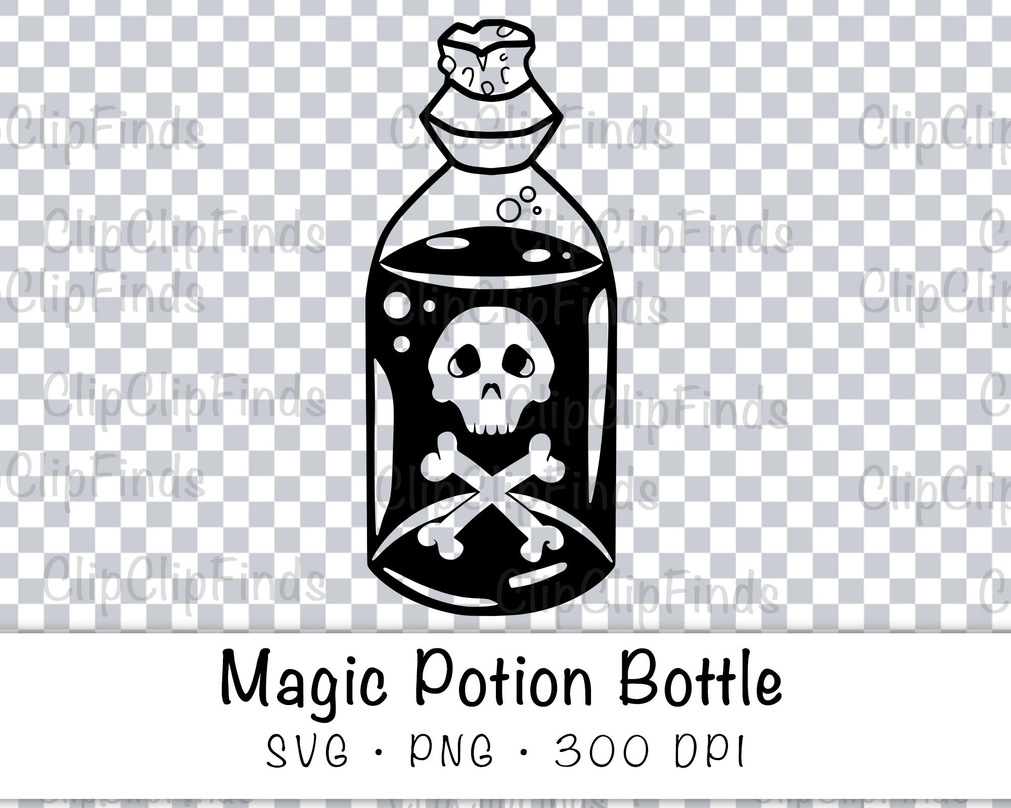 Magic Potion Bottle SVG Vector File and PNG Transparent - Etsy UK