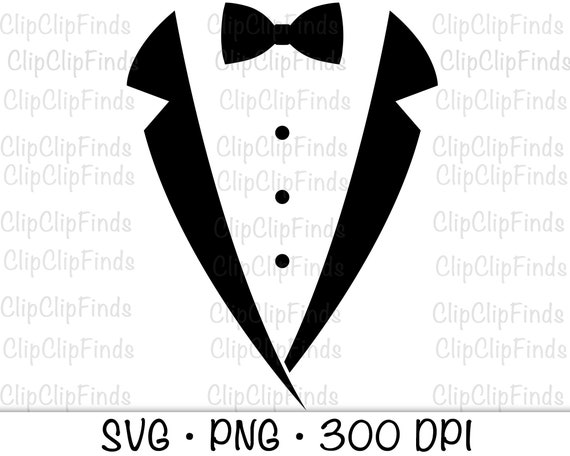 Tuxedo Tux Bowtie Tux Collar SVG PNG Instant Digital - Etsy