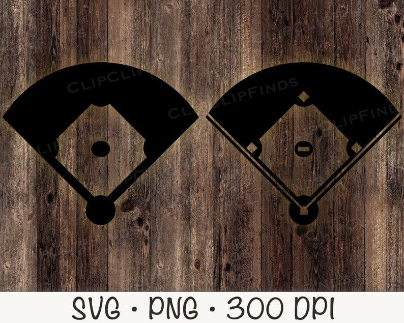 Baseball Field SVG, Baseball Diamond Field SVG PNG Instant Digital Download image 2